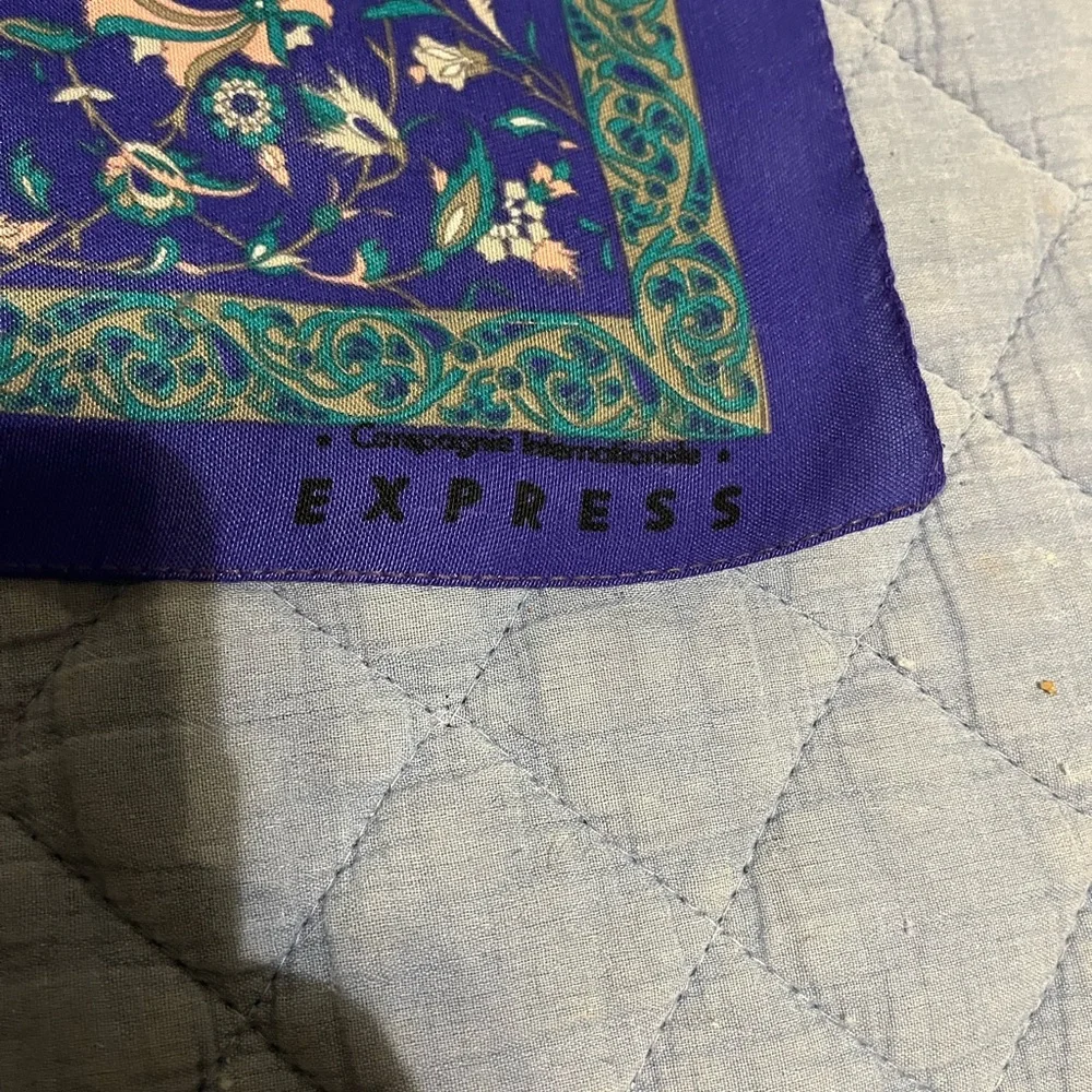 Express Blue‎ and Cream Scarf with Mandala Pattern